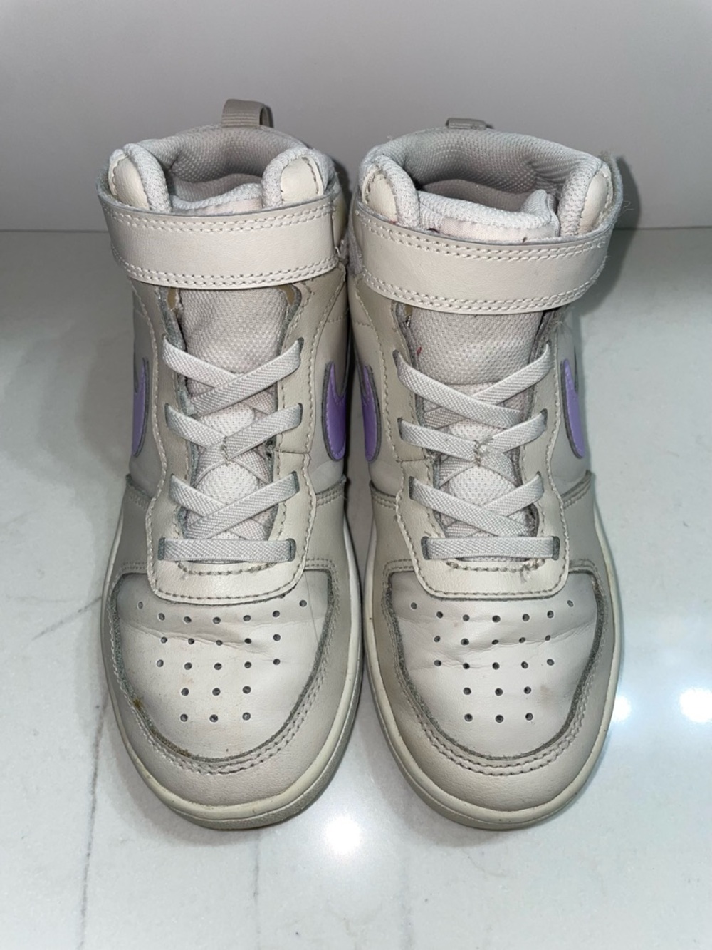 Nike Court Borough Mid 2 Grey & Light Purple Colorway Sneakers Girl’s Size 1Y